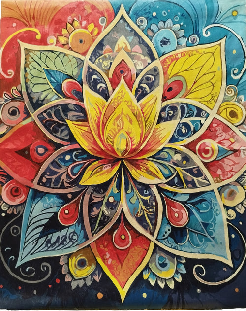 madala vibrante flor de Loto