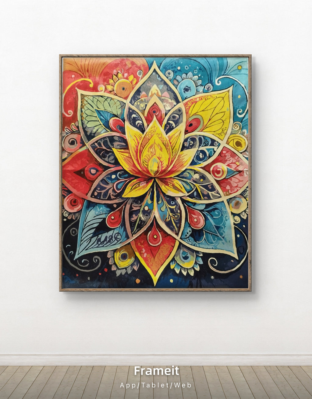 madala vibrante flor de Loto